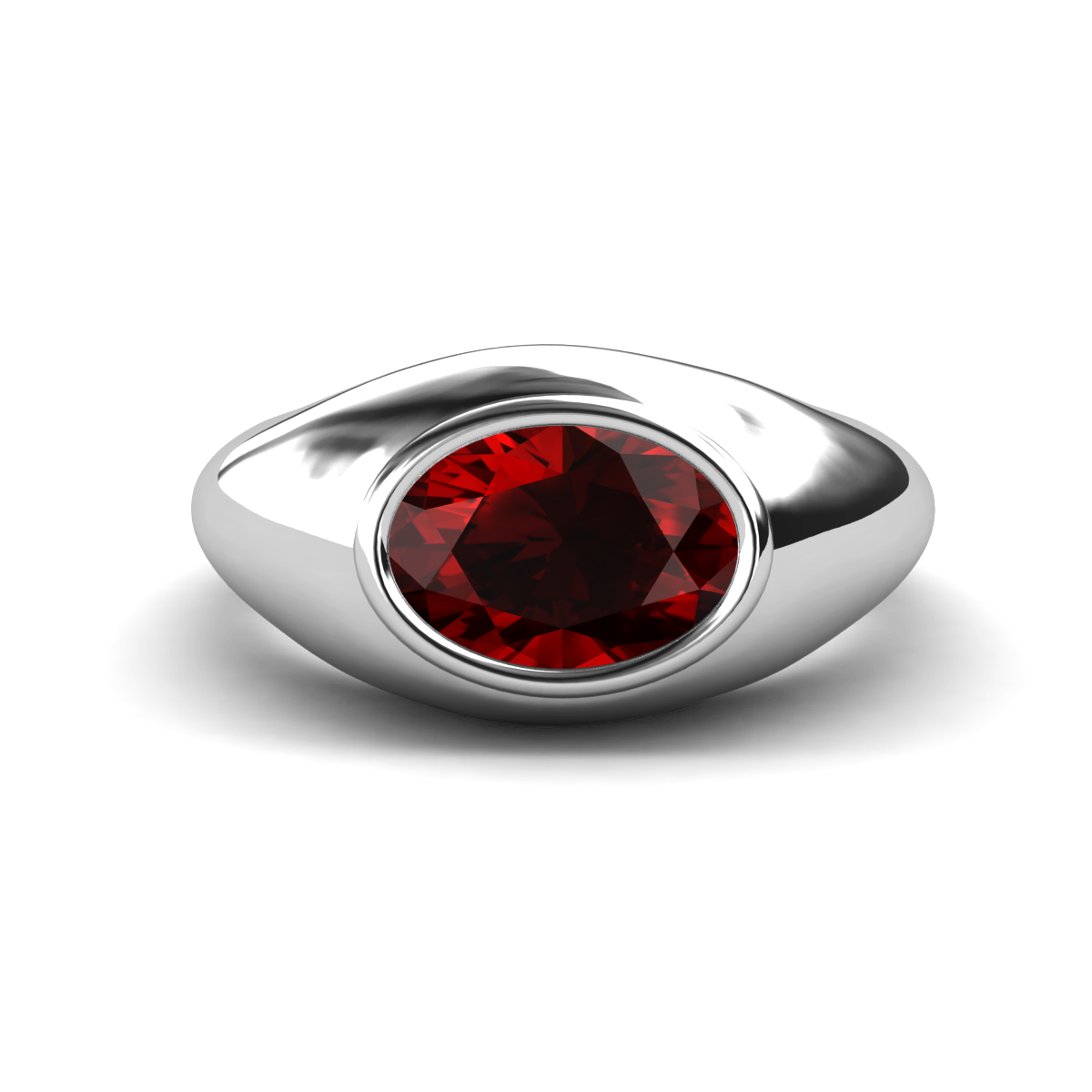 Dianne 2.20 ct Oval Shape Red Garnet Women Solitaire Engagement Ring 